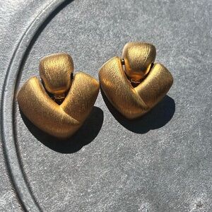Anne Klein Matte clip on earrings